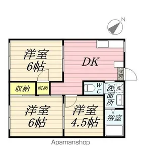ハイツピープルA【1階】の間取り