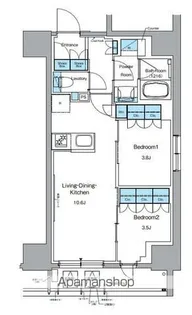 ルフォンプログレ上野御徒町【11階】の間取り