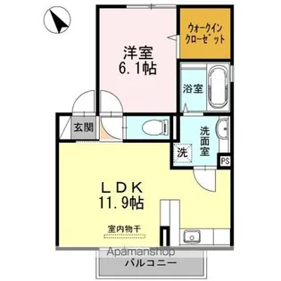 エトワール広田B【2階】の間取り