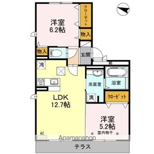 ホワイトハイツ【1階】の間取り