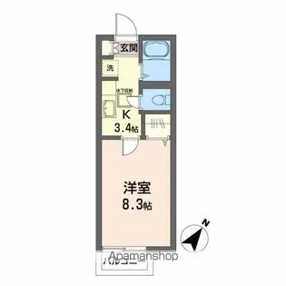 1Kの間取り画像