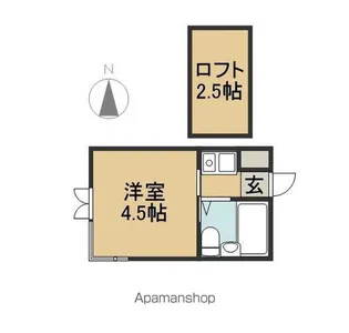 ベルシティ中江【201号室】の間取り