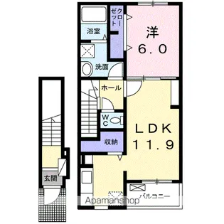 リュウオウ【2階】の間取り
