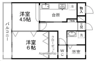 荒巻ハイツA棟【303号室】の間取り
