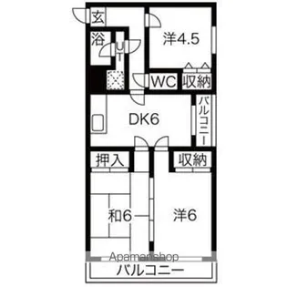 カーサ水海道【5階】の間取り