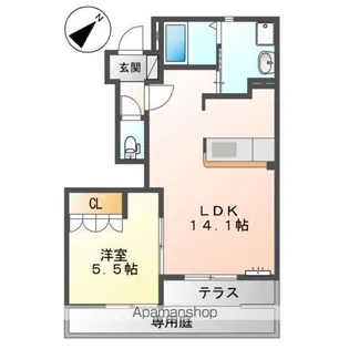 グレイスヴィラ・アラタニ【1階】の間取り