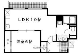 グランコスモ鴨川【201号室】の間取り