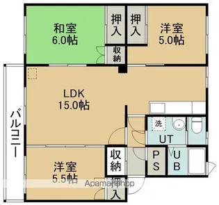 ツインクル豊川【204号室】の間取り