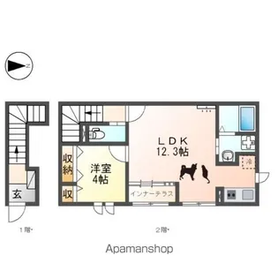 ピュアパーク22【2階】の間取り