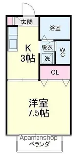 アミティエC【101号室号室】の間取り