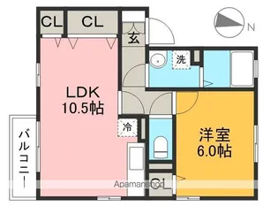 SMILEY SMILE A棟【2階】の間取り