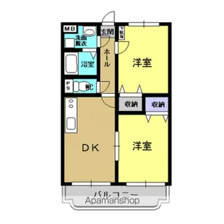 HILLS 城山【1階】の間取り