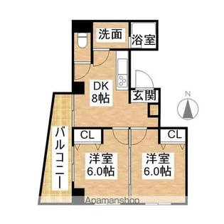 オーシャンハイツ栄【501号室】の間取り