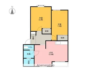 ノーブルハイツⅥ【202号室】の間取り