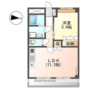 1LDKの間取り画像