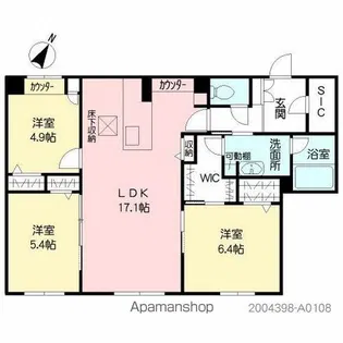 カームハイツ【1階】の間取り