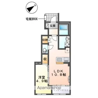 トライアングルテラス【1階】の間取り