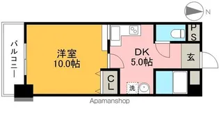 エルミタージュ天神【2階】の間取り