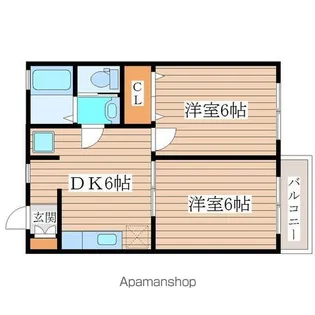 プレステーション愛子B【1階】の間取り