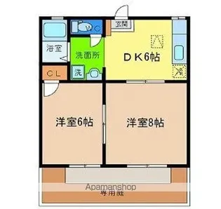 エヴァグリーンⅠ【201号室】の間取り