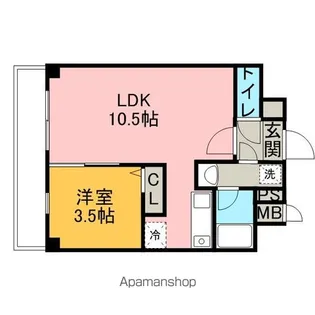 アリエス今宿Ⅱ【5階】の間取り