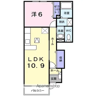 ウエストスクエアB棟【1階】の間取り