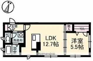 フローラ古江西【1階】の間取り