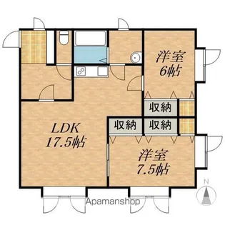 シティハウスグランド南町【2階】の間取り