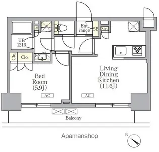 ORSUS 三ノ輪【4階】の間取り