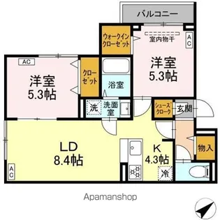 セレスティア江戸川III【2階】の間取り