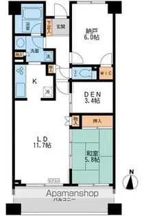 CASSIA横濱ガーデン山【5階】の間取り