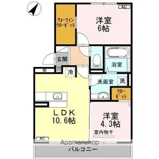 レチエⅣ【303号室】の間取り
