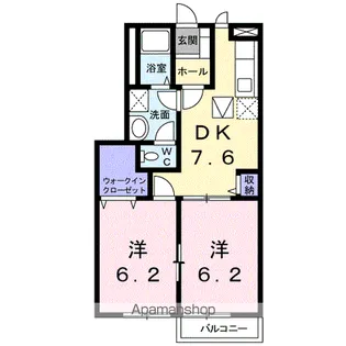 プランドールⅠ【1階】の間取り