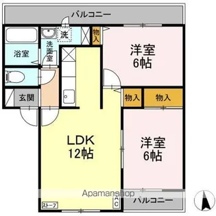 ハイセレールセレッソ A【2階】の間取り