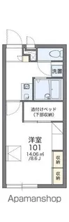 レオパレスラ フォーレ【102号室】の間取り