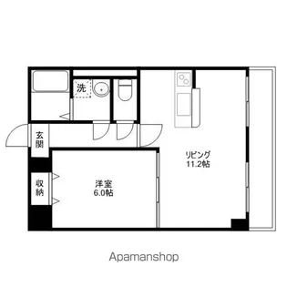 ミモザ千【6階】の間取り