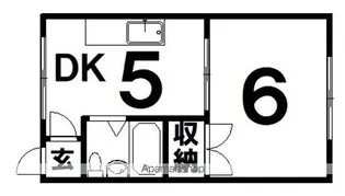 コーポつぼい【2階】の間取り