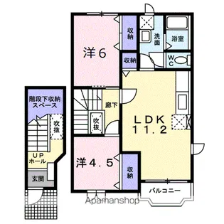 クレストール21B【2階】の間取り