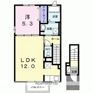 グランベルⅢ【2階】の間取り