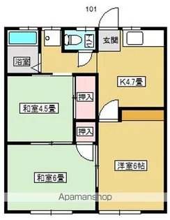 二本松ヒルズ【1階】の間取り