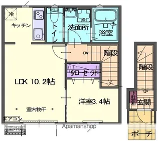 CASA BLOMMAⅡ【202号室】の間取り