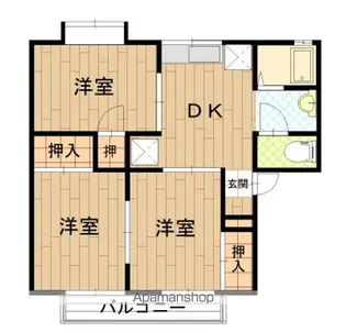セントラルハイツB【2階】の間取り