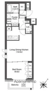 レフィールオーブ代々木【3階】の間取り