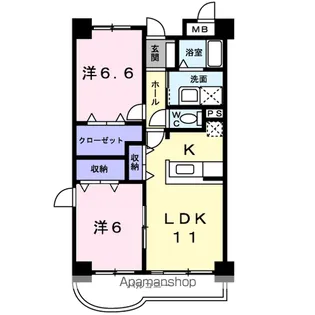 城南マンション【3階】の間取り