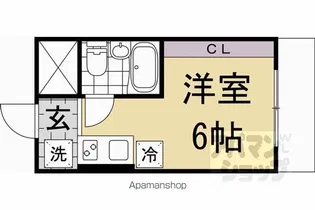 プレイル北大路ビル【505号室】の間取り