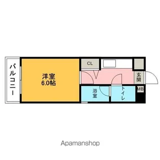 エステートモア箱崎II【405号室】の間取り