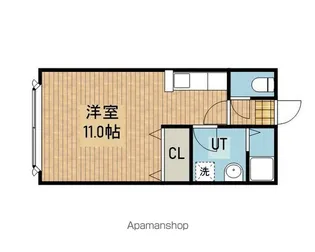 くるみパークハイツ【106号室】の間取り