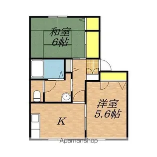 フレグランスホワイトハーベスト【A102号室】の間取り