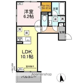 ディアコート・アモータ【1階】の間取り