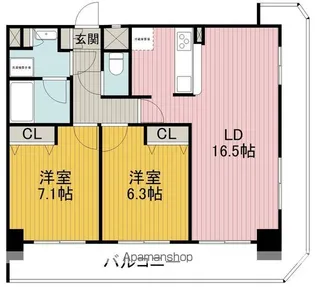 アーバネックス豊中桜塚【3階】の間取り
